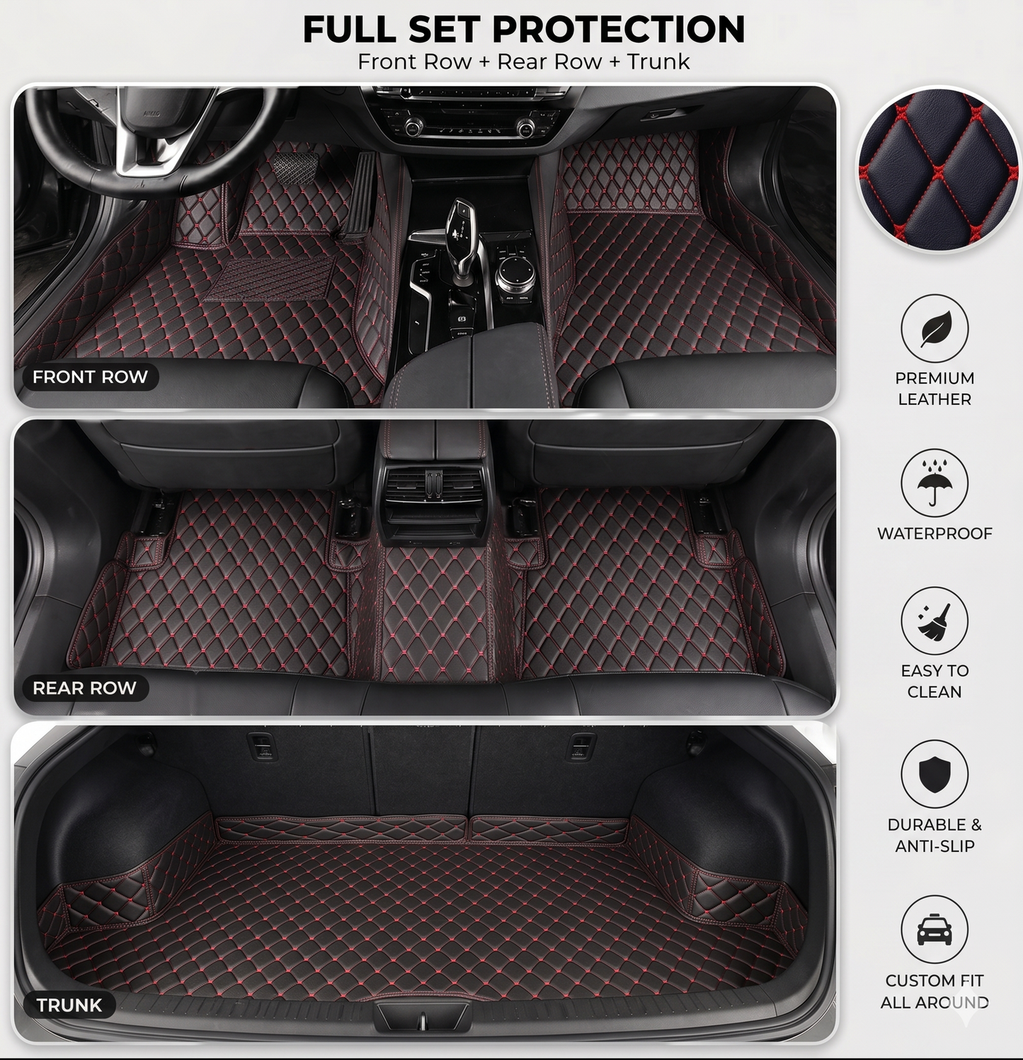 Elvie Heavy Duty Universal Fit Car Mats, SUVs, and Trucks.