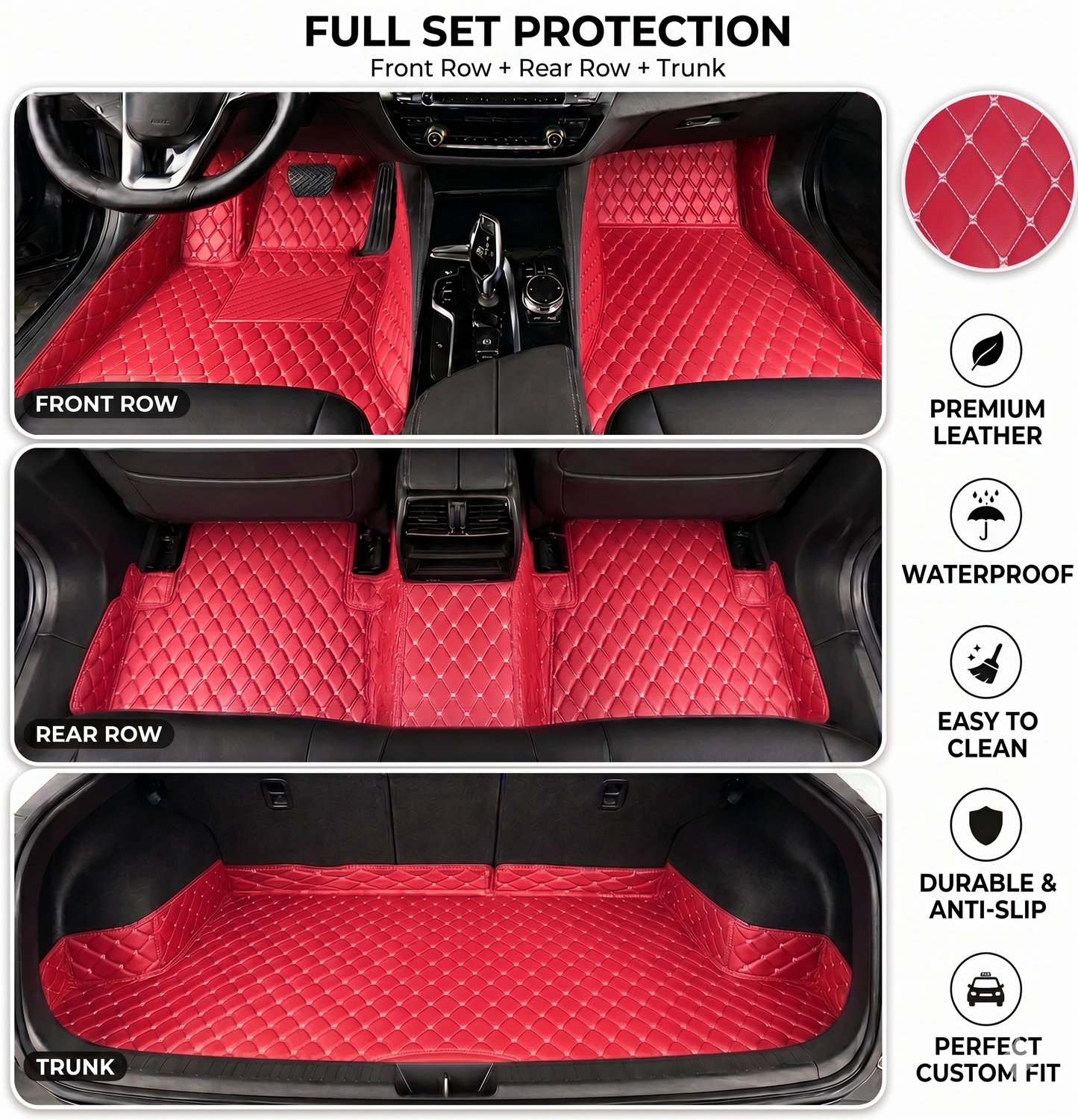 Elvie Heavy Duty Universal Fit Car Mats, SUVs, and Trucks.