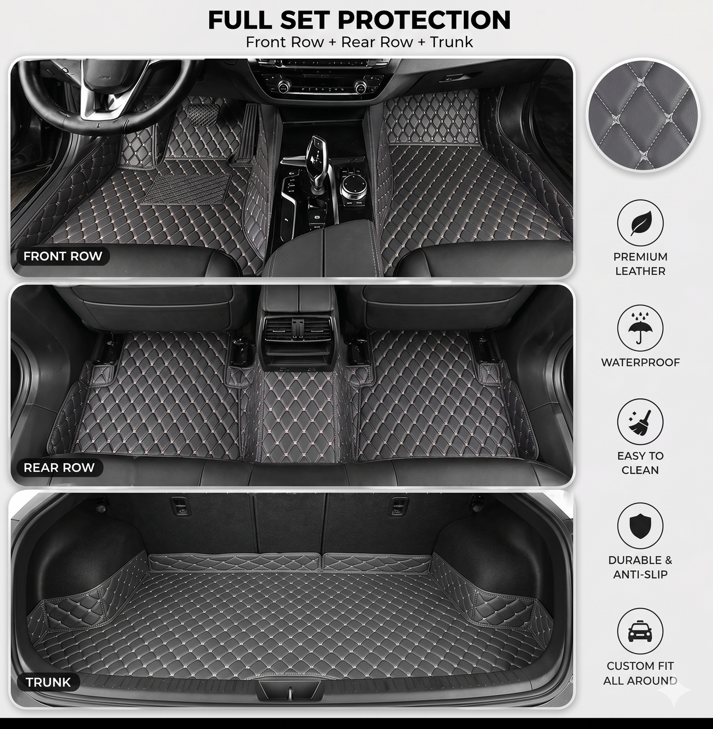 Elvie Heavy Duty Universal Fit Car Mats, SUVs, and Trucks.