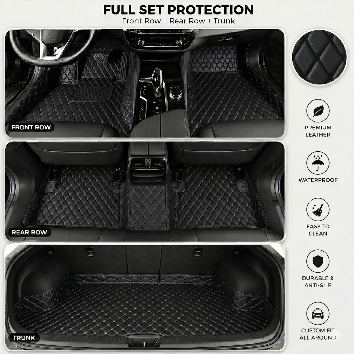 Elvie Heavy Duty Universal Fit Car Mats, SUVs, and Trucks.