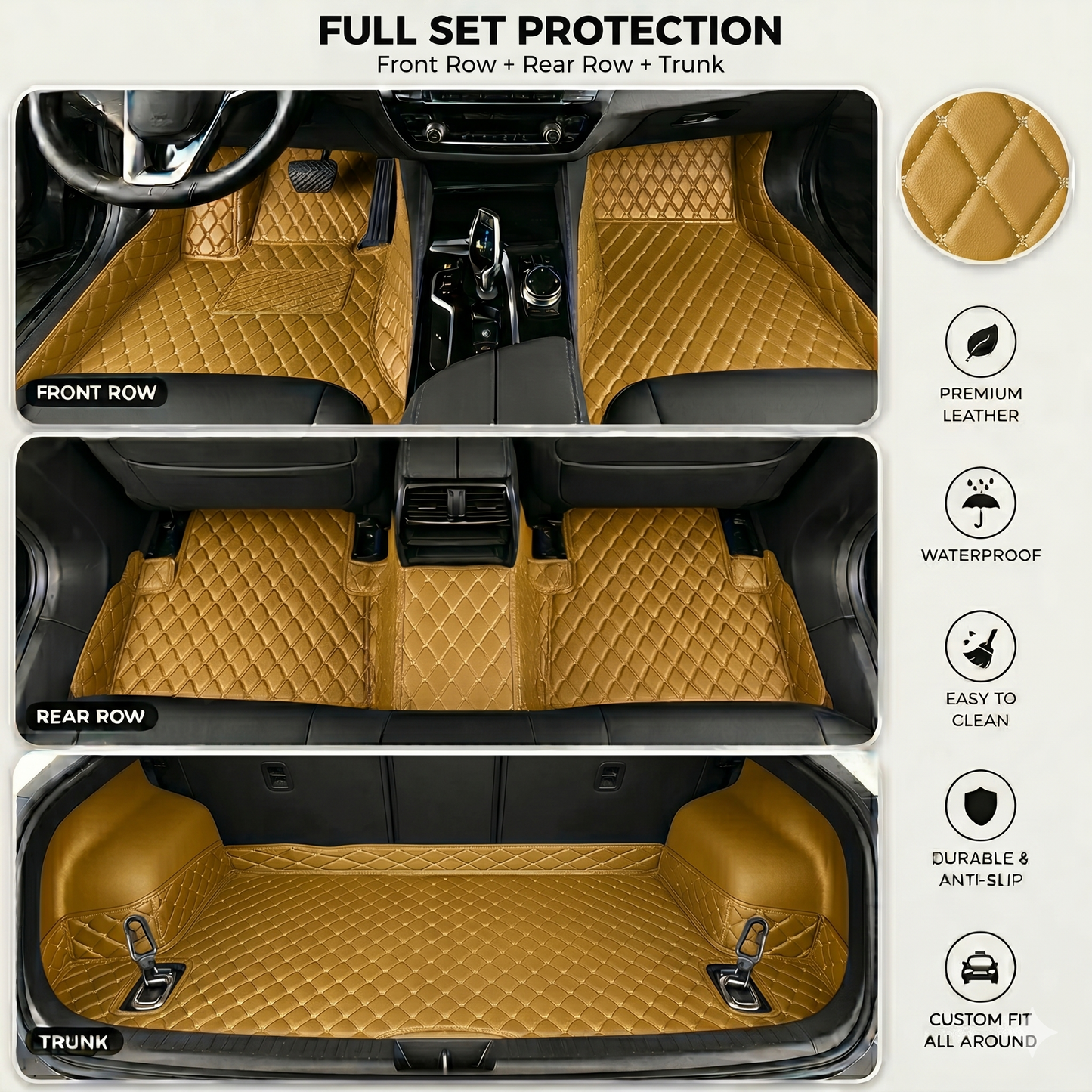 Elvie Heavy Duty Universal Fit Car Mats, SUVs, and Trucks.