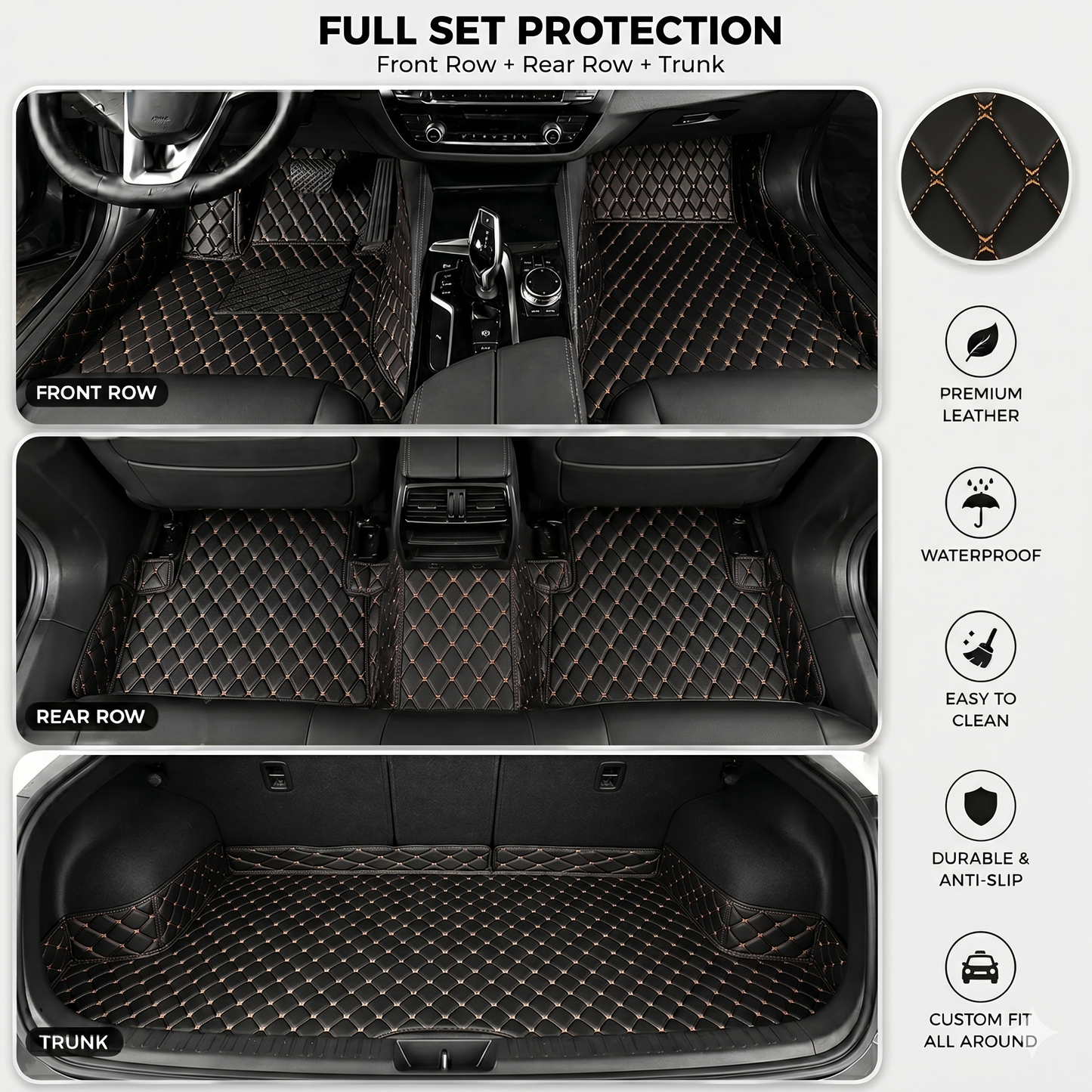 Elvie Heavy Duty Universal Fit Car Mats, SUVs, and Trucks.
