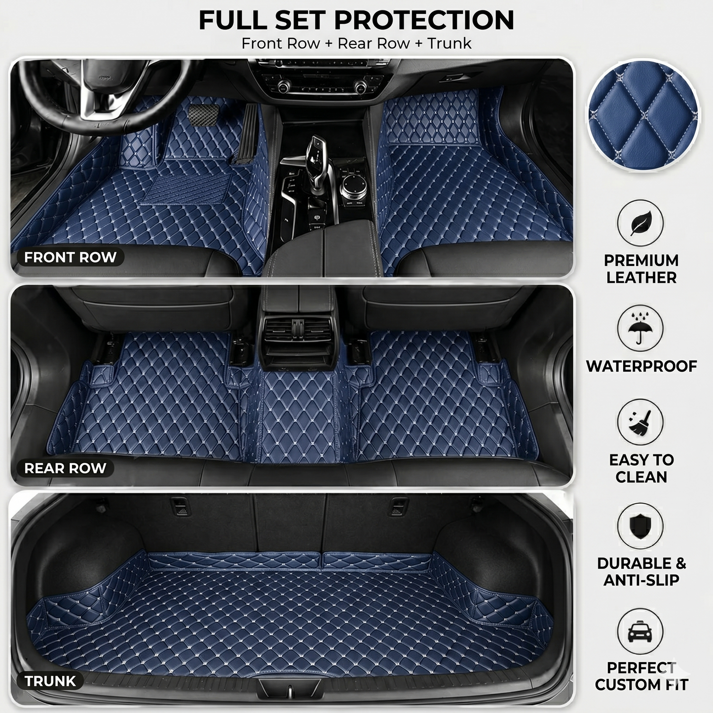 Elvie Heavy Duty Universal Fit Car Mats, SUVs, and Trucks.