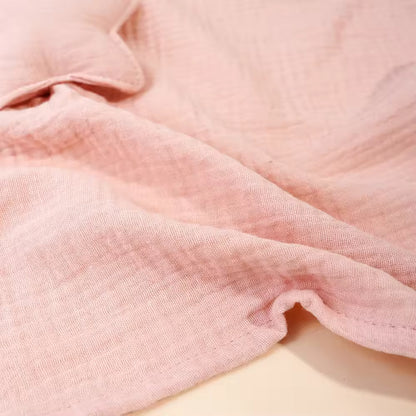 Baby Cotton Muslin Comfortable Blanket Cute Cat Doll with Cat Pattern for Infant Kids Sleep Appease Towel