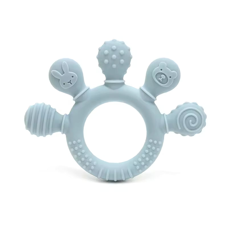 BPA-Free Silicone Baby Teether – Food Grade Sensory Chew Toy for Newborns