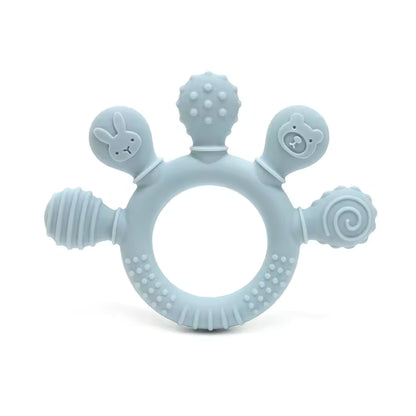 BPA-Free Silicone Baby Teether – Food Grade Sensory Chew Toy for Newborns