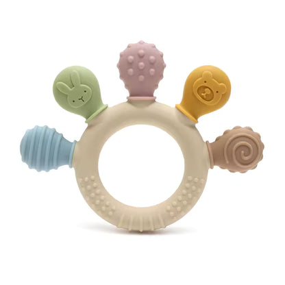 BPA-Free Silicone Baby Teether – Food Grade Sensory Chew Toy for Newborns