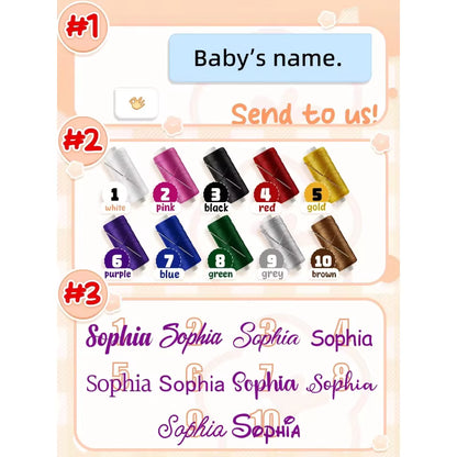 Personalized Baby Security Blanket with Name – Custom Newborn Comfort Towel for Stroller Sleep, Baby Shower Gift