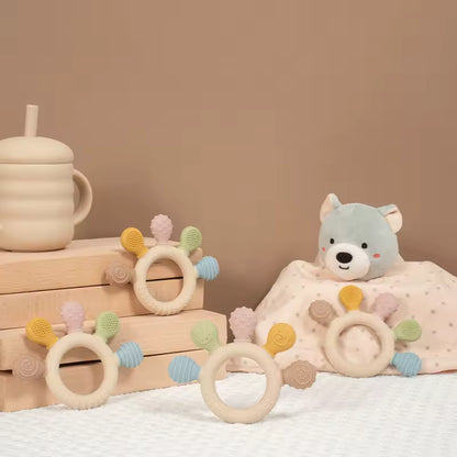 BPA-Free Silicone Baby Teether – Food Grade Sensory Chew Toy for Newborns