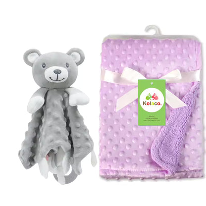 Personalized Baby Security Blanket with Name – Custom Newborn Comfort Towel for Stroller Sleep, Baby Shower Gift