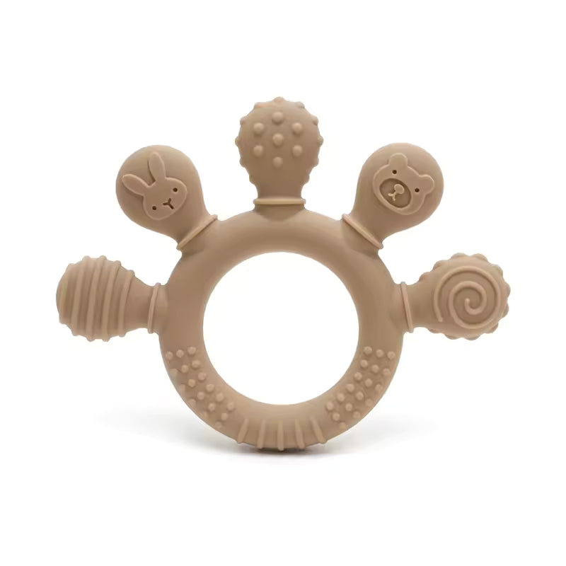 BPA-Free Silicone Baby Teether – Food Grade Sensory Chew Toy for Newborns