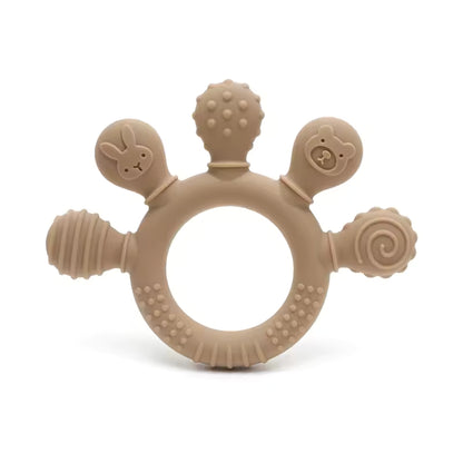 BPA-Free Silicone Baby Teether – Food Grade Sensory Chew Toy for Newborns
